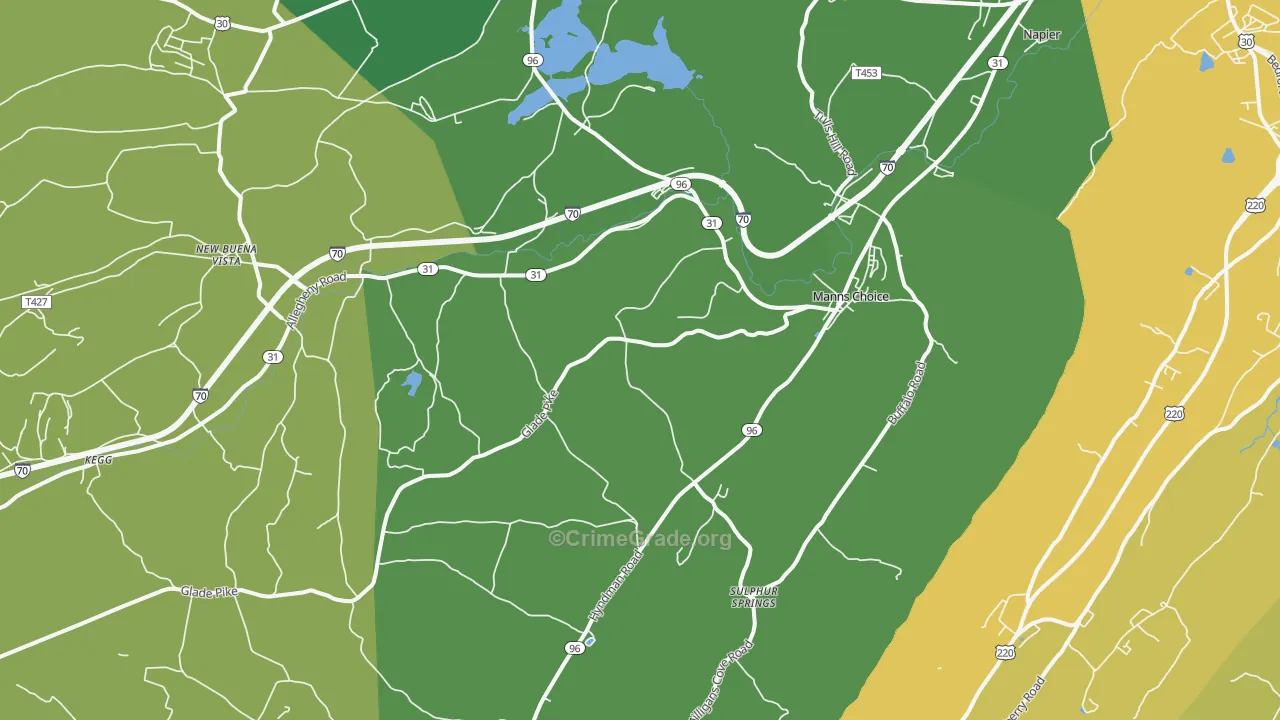 15550, PA Map of Theft Rates
