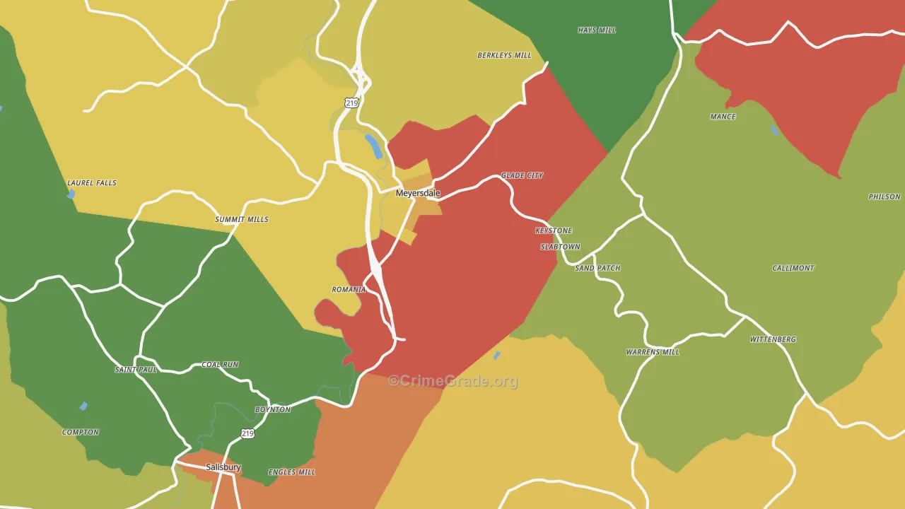 15552, PA Map of Theft Rates