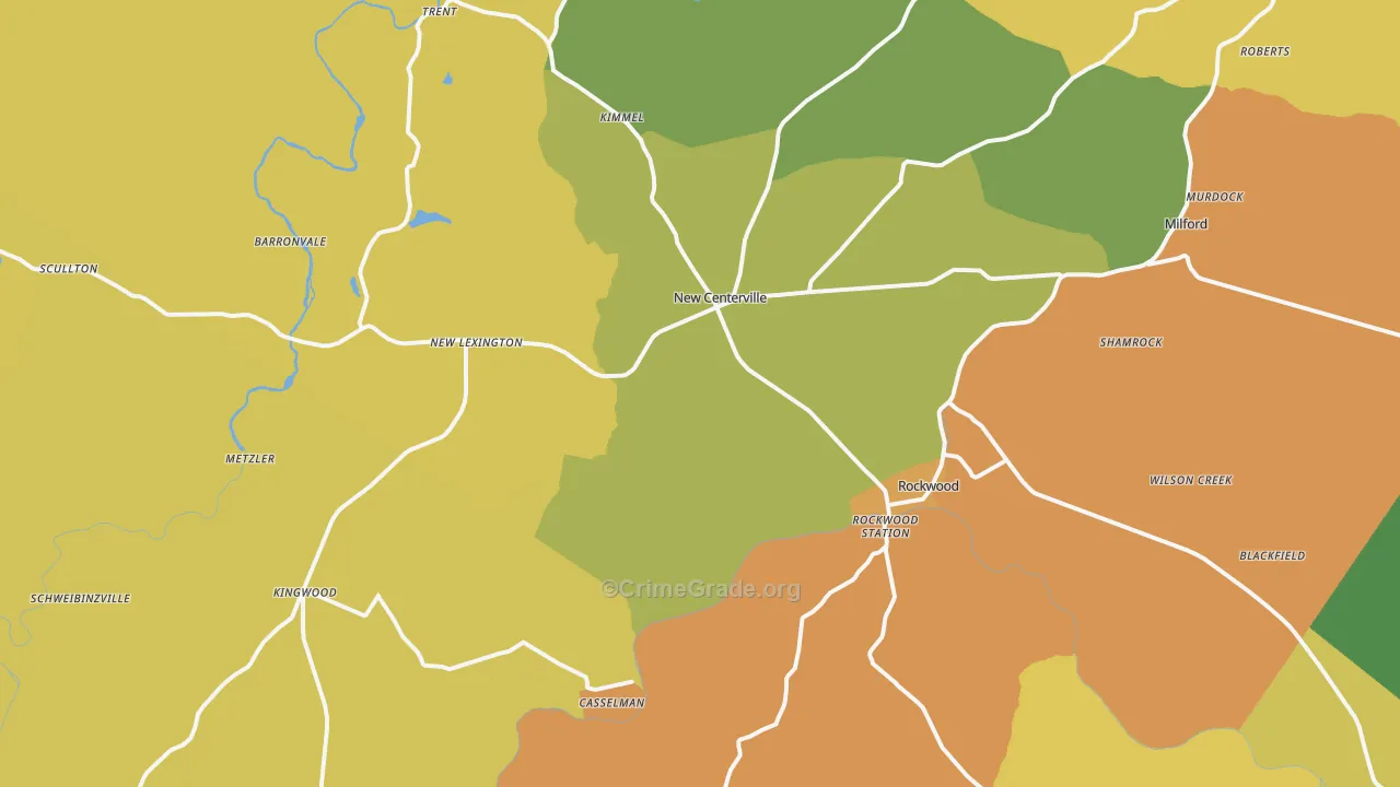 15557, PA Map of Theft Rates