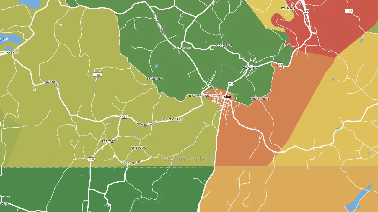 15558, PA Map of Theft Rates