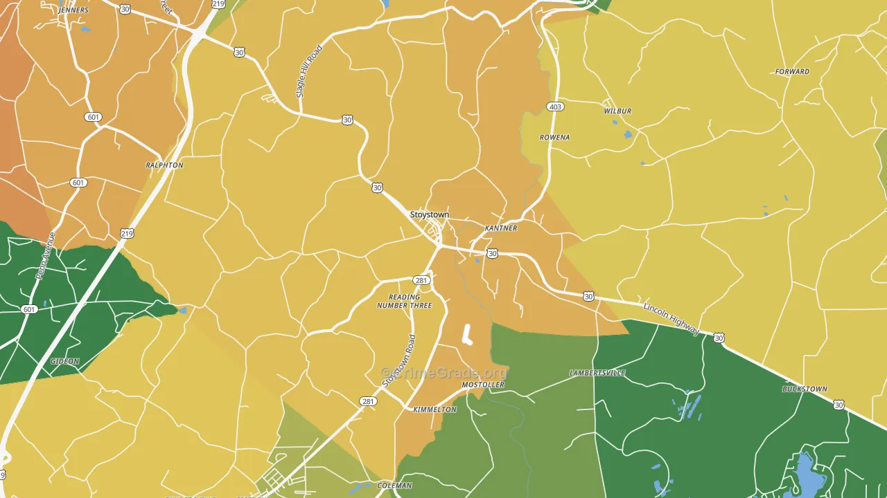 15563, PA Map of Theft Rates