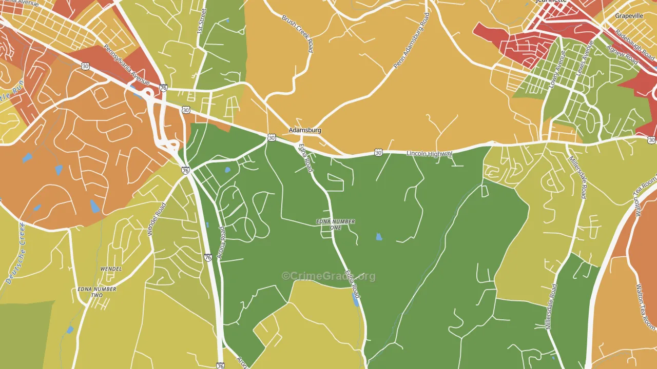 15611, PA Map of Theft Rates
