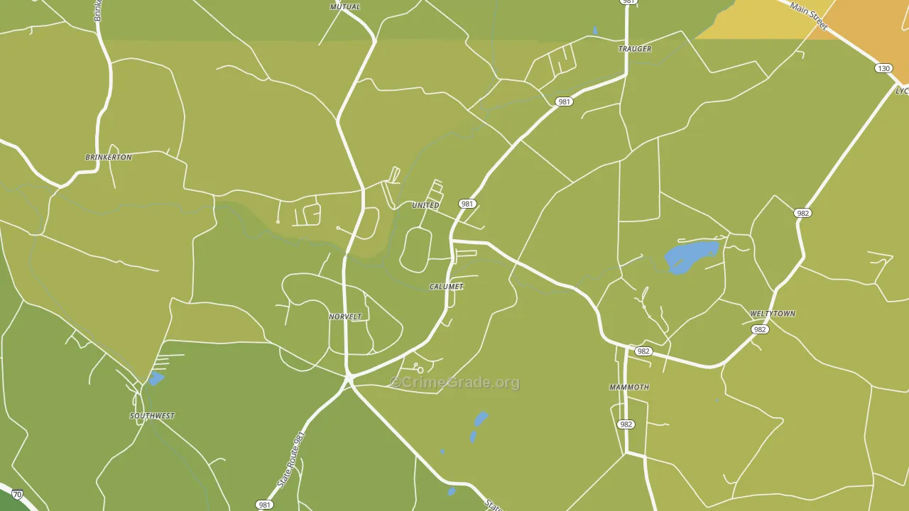 15621, PA Map of Theft Rates