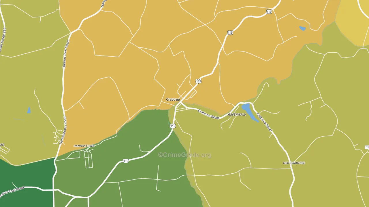 15624, PA Map of Theft Rates