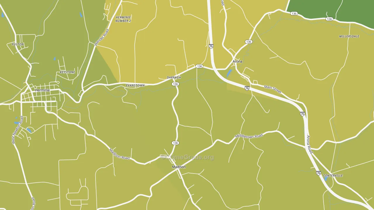 15625, PA Map of Theft Rates
