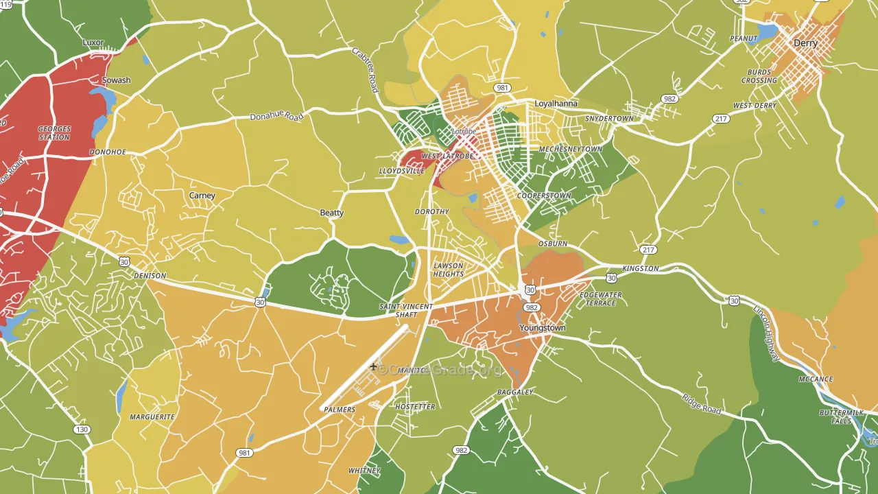 15650, PA Map of Theft Rates