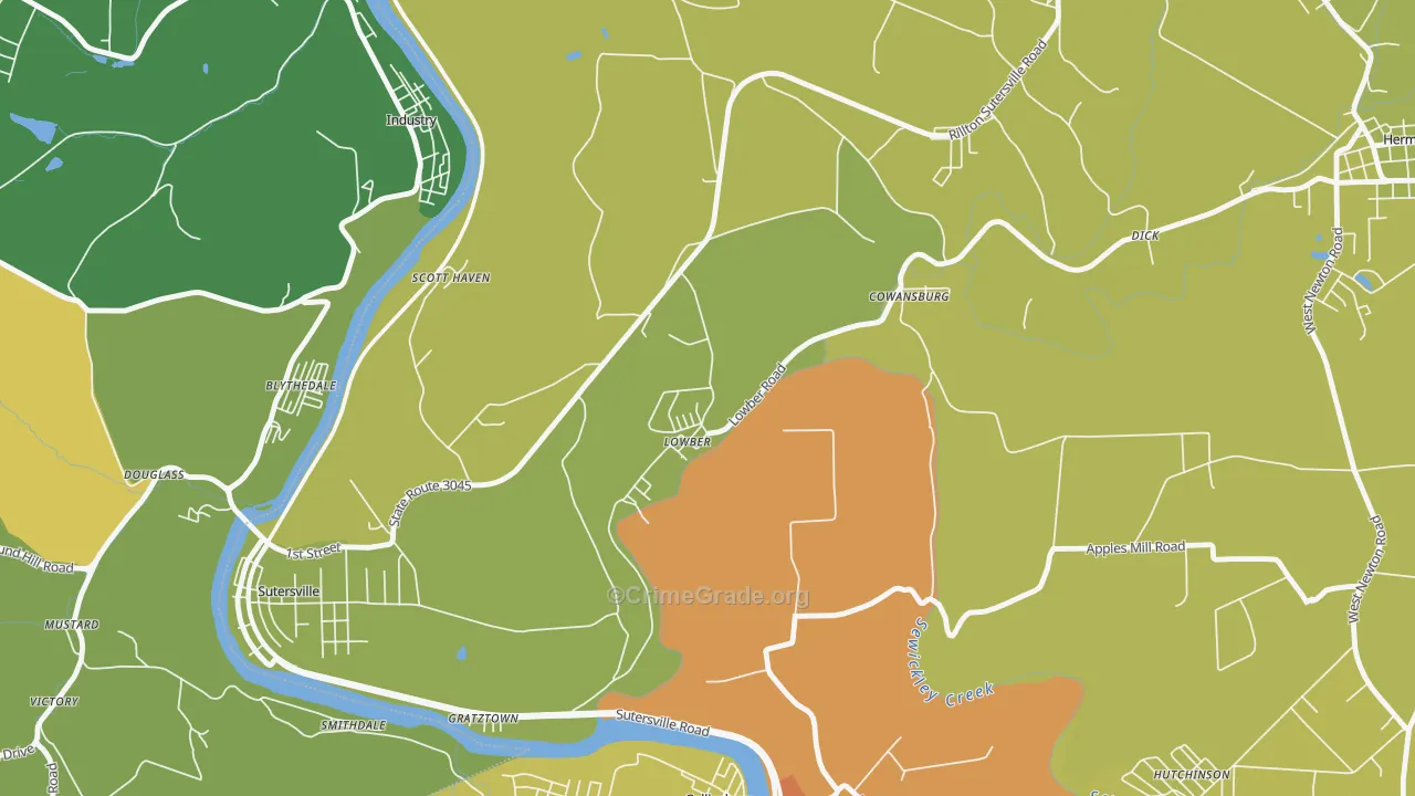 15660, PA Map of Theft Rates