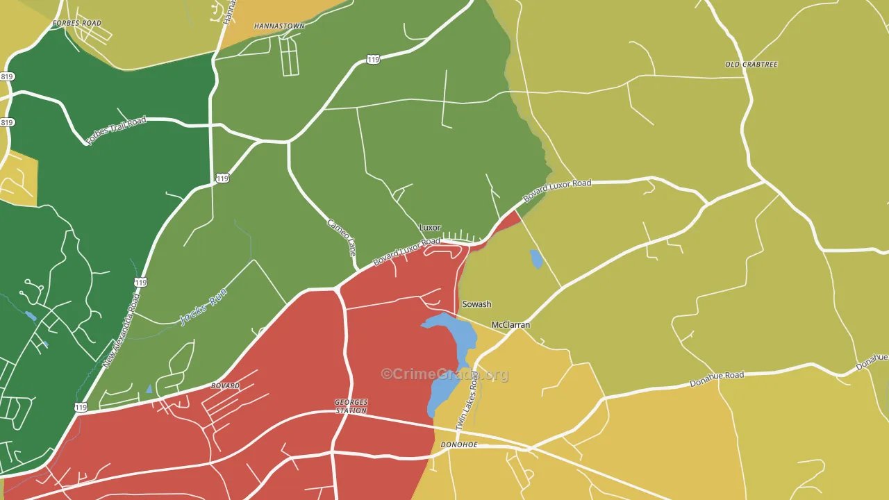 15662, PA Map of Theft Rates
