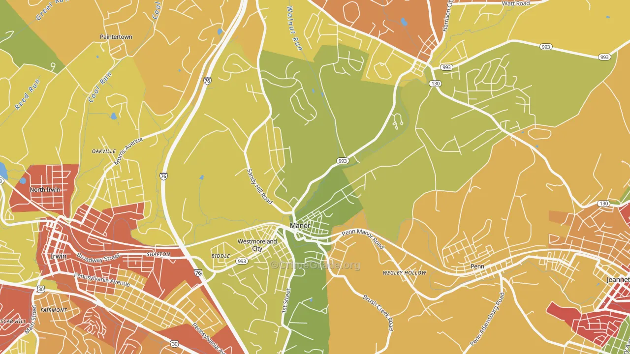 15665, PA Map of Theft Rates
