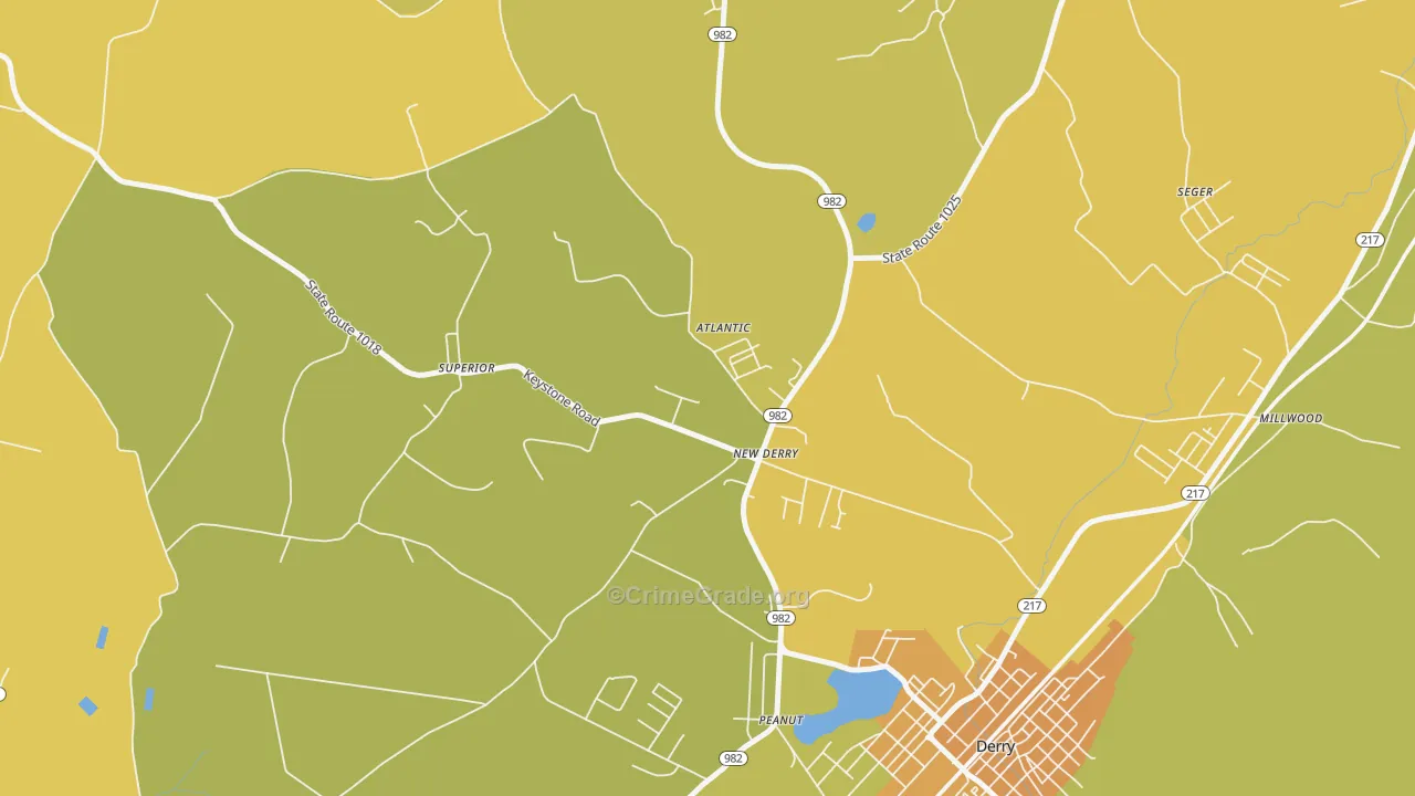 15671, PA Map of Theft Rates