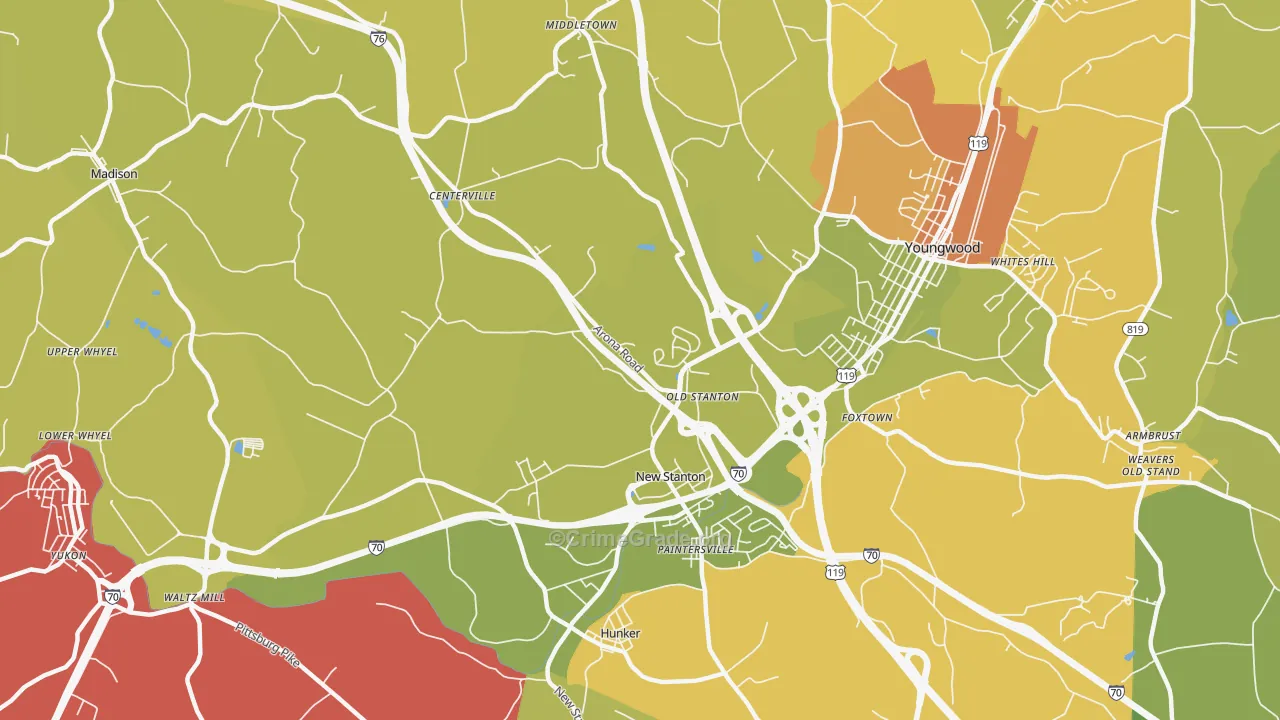 15672, PA Map of Theft Rates