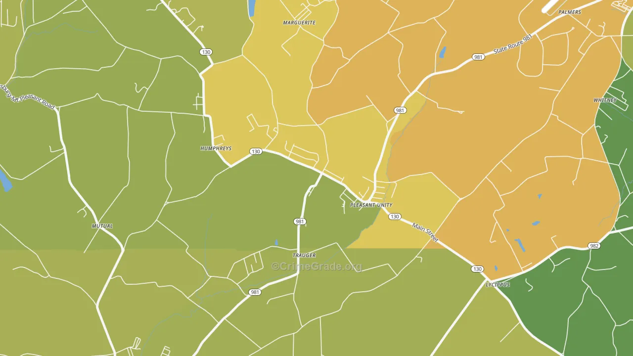 15676, PA Map of Theft Rates