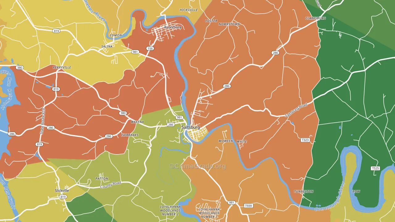 15681, PA Map of Theft Rates