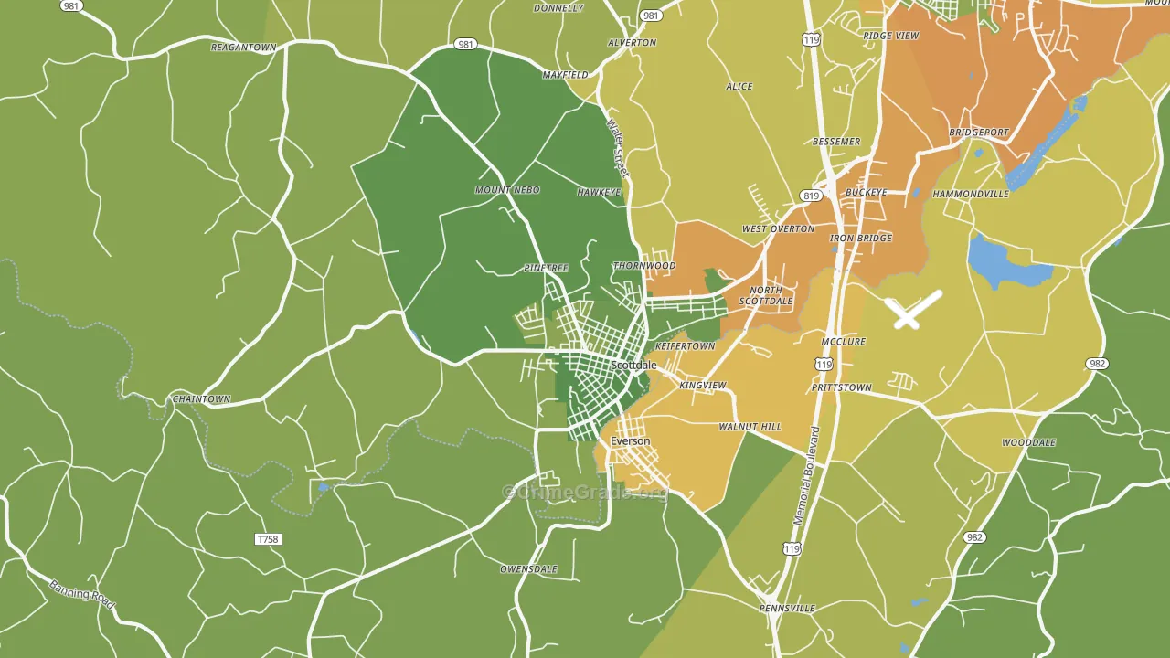 15683, PA Map of Theft Rates