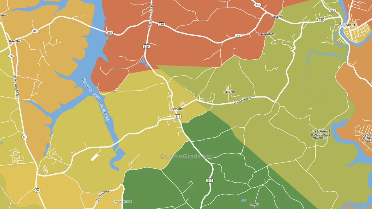 15684, PA Map of Theft Rates