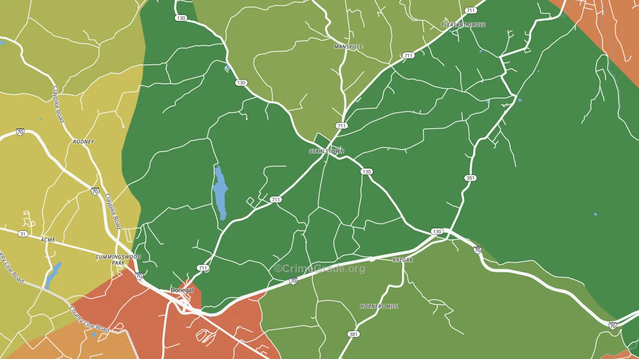 15687, PA Map of Theft Rates