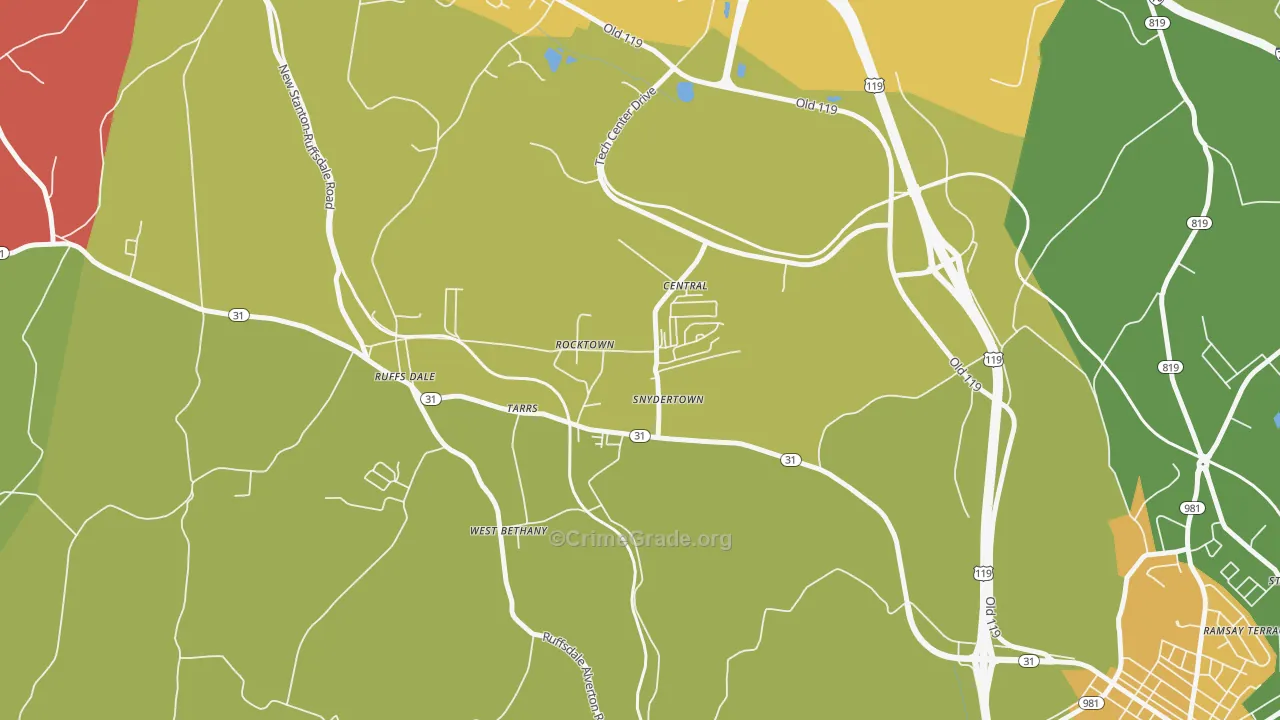 15688, PA Map of Theft Rates