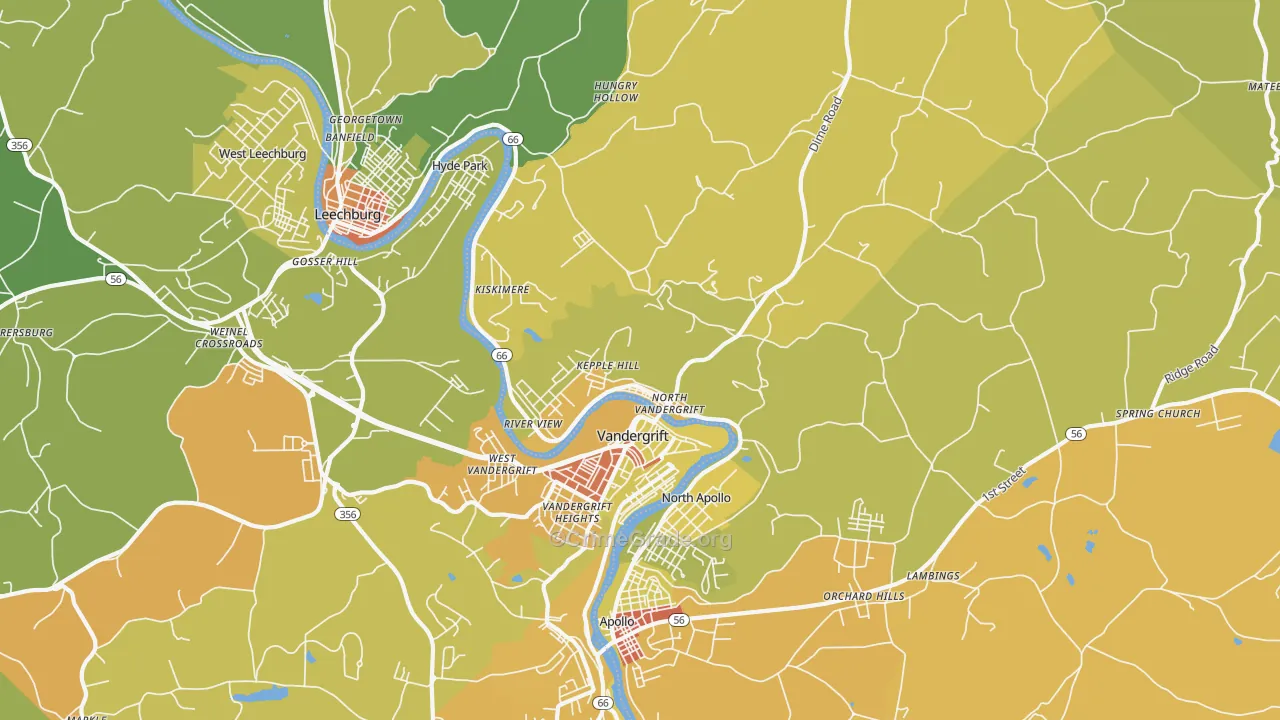 15690, PA Map of Theft Rates