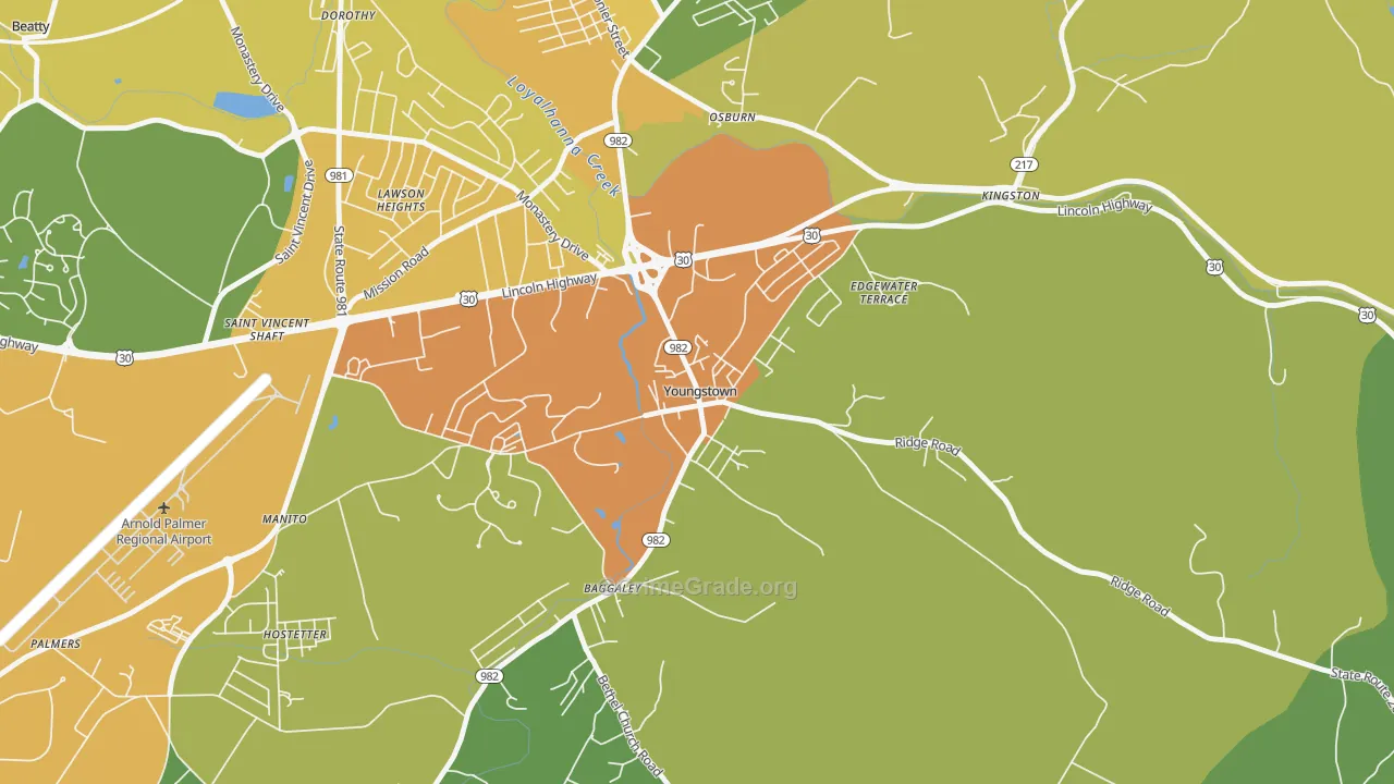 15696, PA Map of Theft Rates