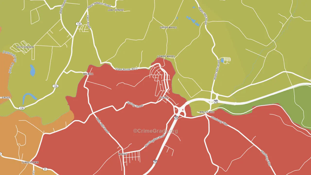 15698, PA Map of Theft Rates