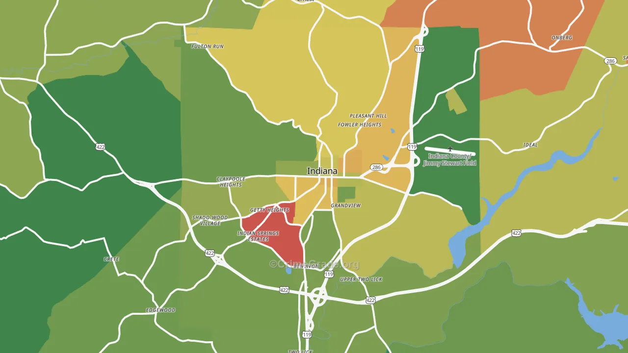 15701, PA Map of Theft Rates