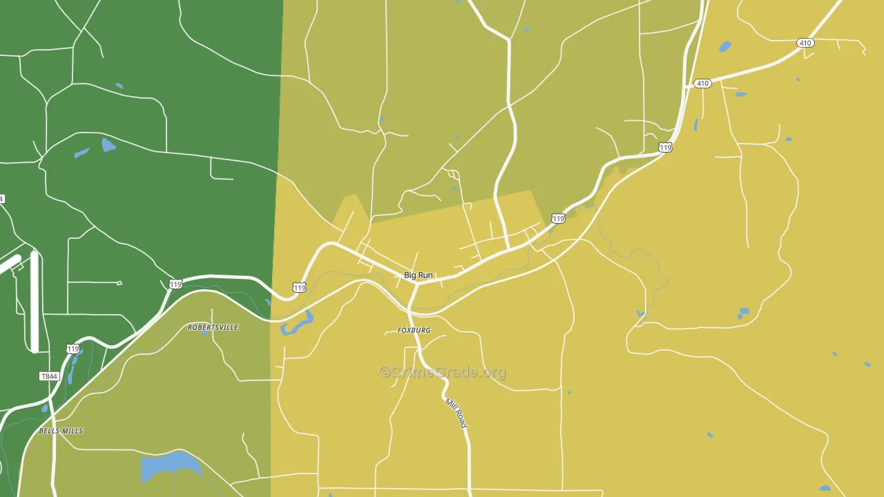 15715, PA Map of Theft Rates