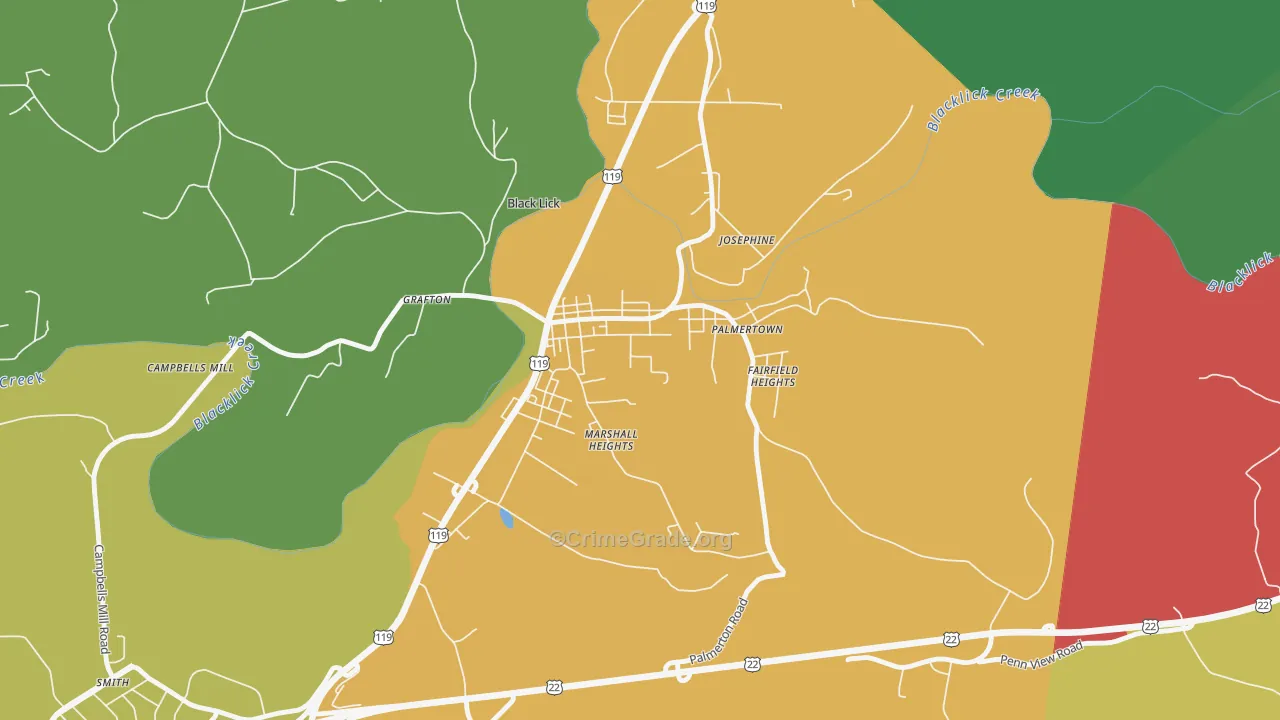 15716, PA Map of Theft Rates