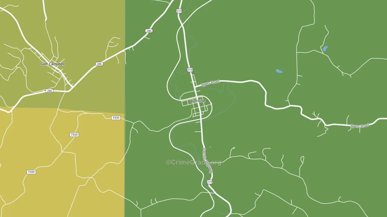 15721, PA Map of Theft Rates