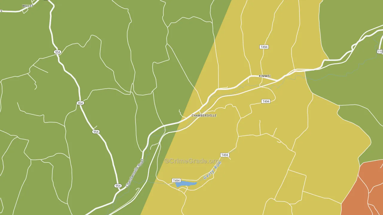 15723, PA Map of Theft Rates
