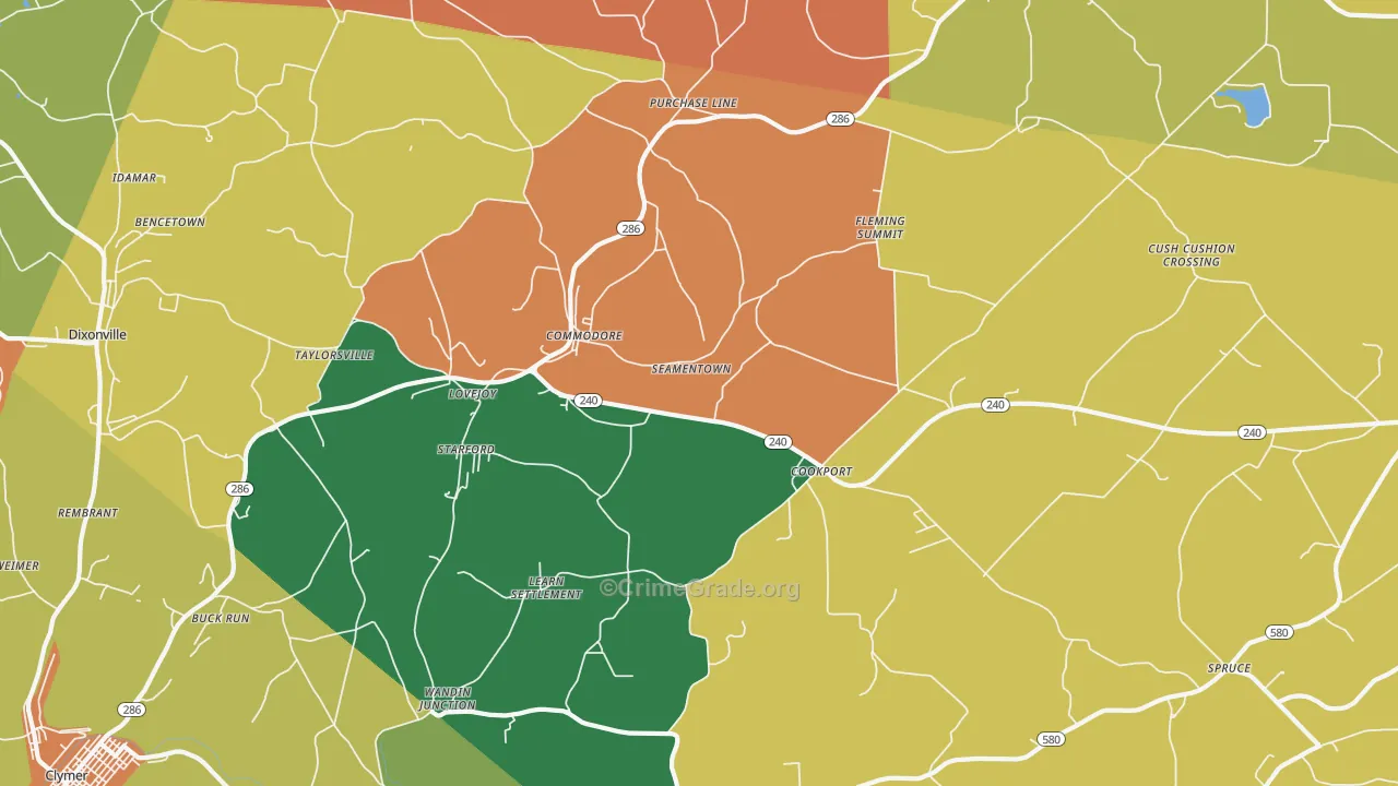 15729, PA Map of Theft Rates
