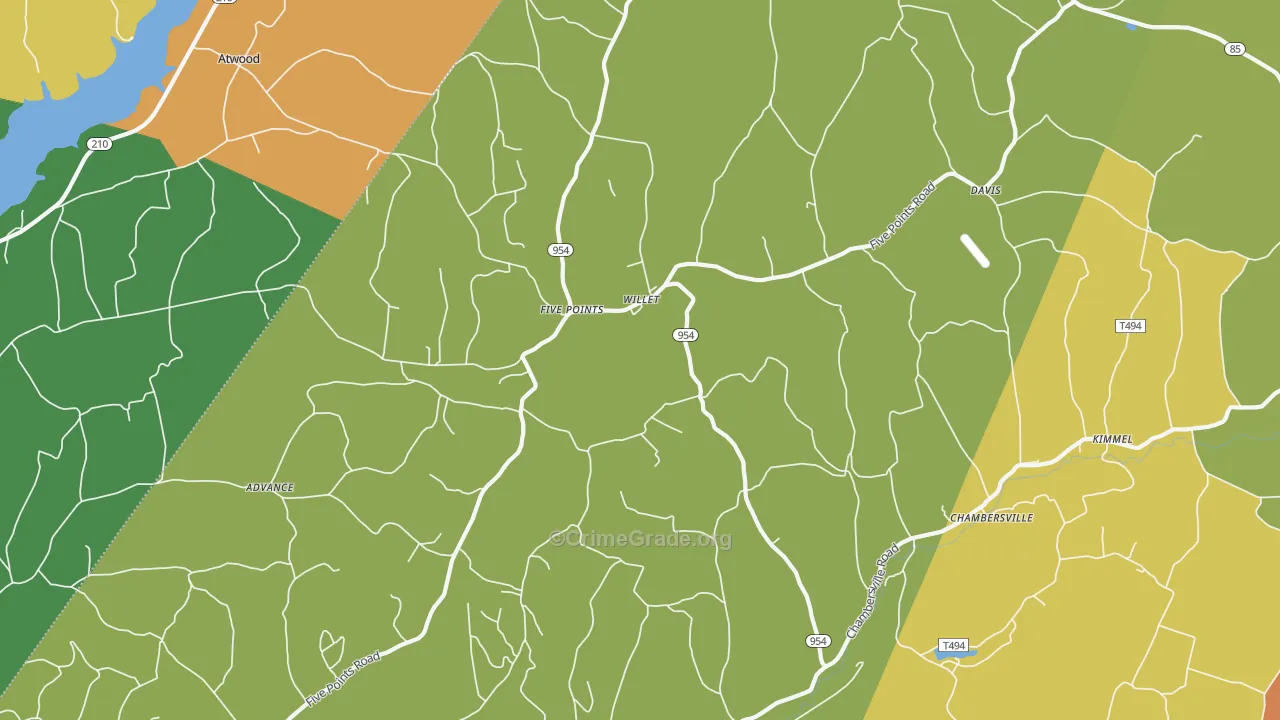 15732, PA Map of Theft Rates