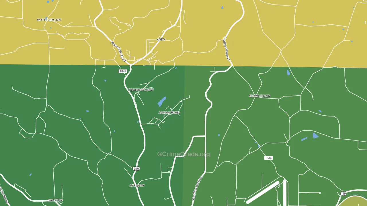 15733, PA Map of Theft Rates