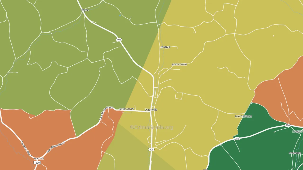15734, PA Map of Theft Rates