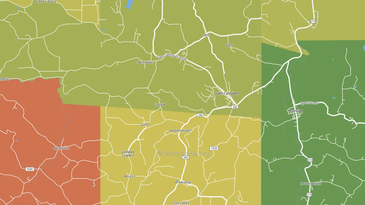 15742, PA Map of Theft Rates