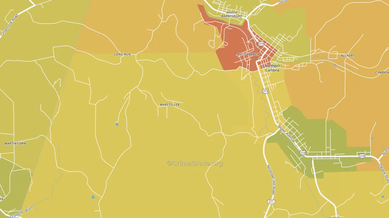 15760, PA Map of Theft Rates