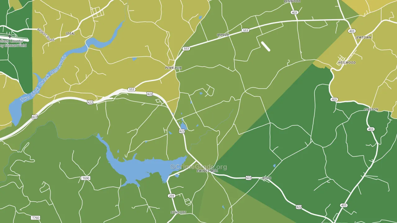 15765, PA Map of Theft Rates