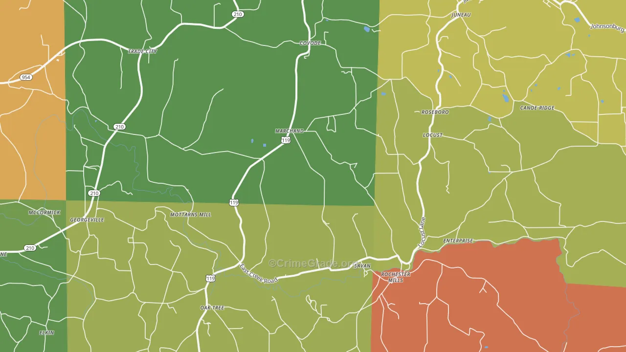 15771, PA Map of Theft Rates