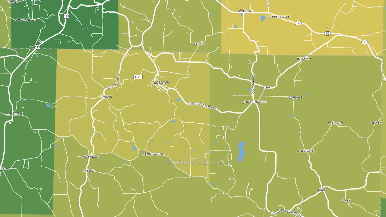 15772, PA Map of Theft Rates