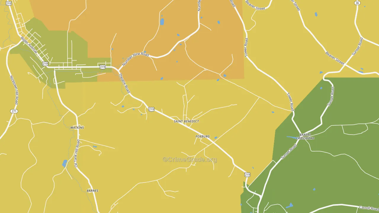 15773, PA Map of Theft Rates