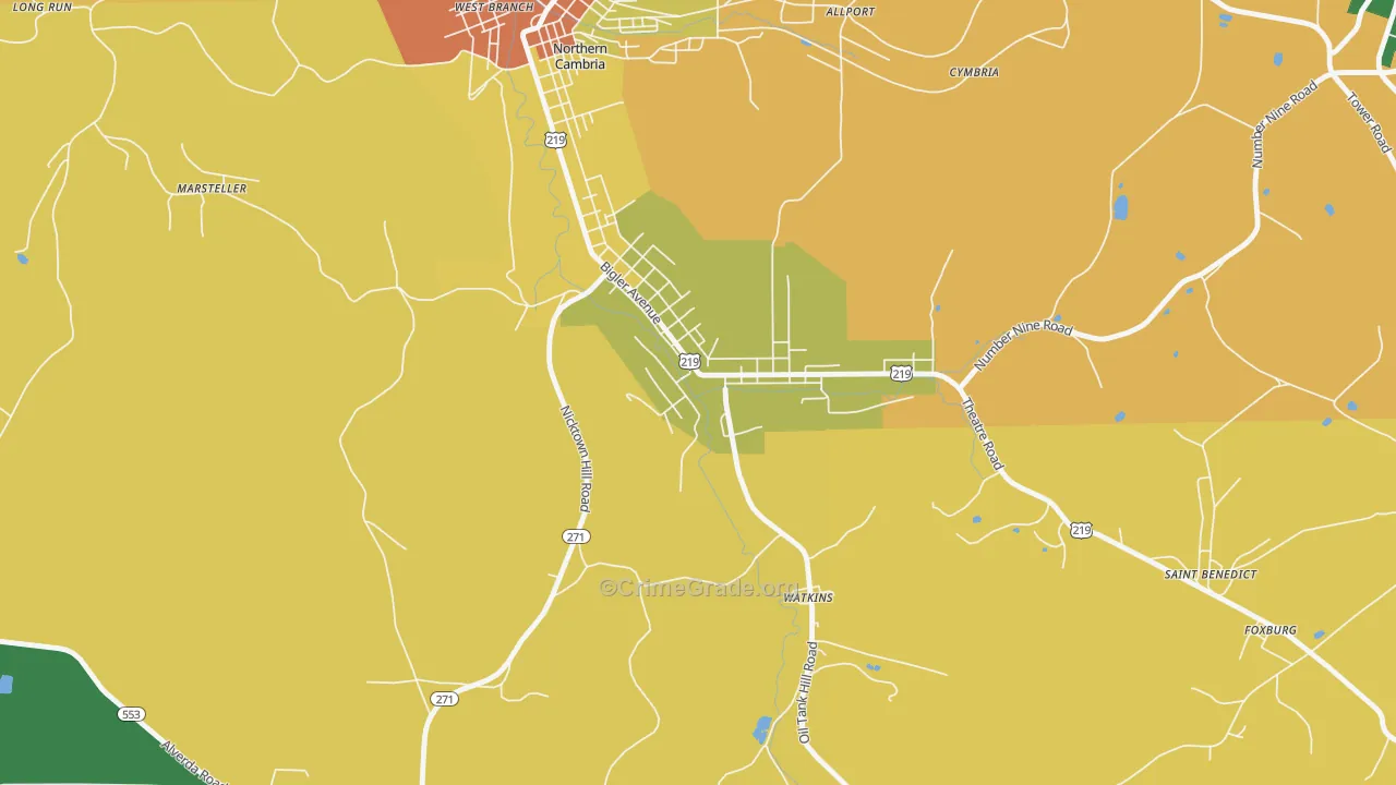 15775, PA Map of Theft Rates