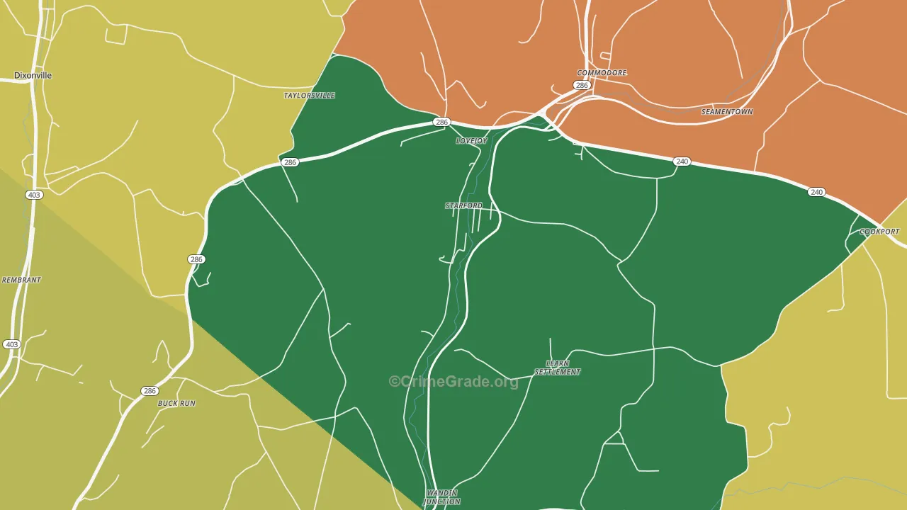 15777, PA Map of Theft Rates