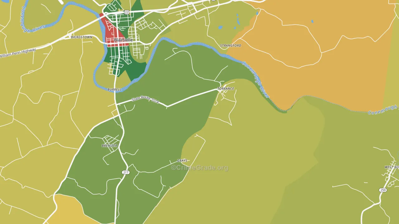 15779, PA Map of Theft Rates