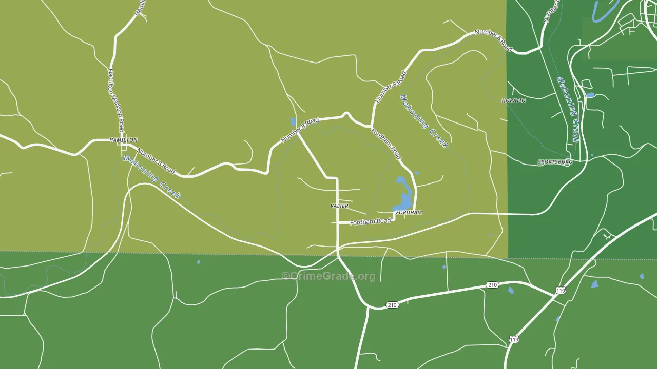 15780, PA Map of Theft Rates