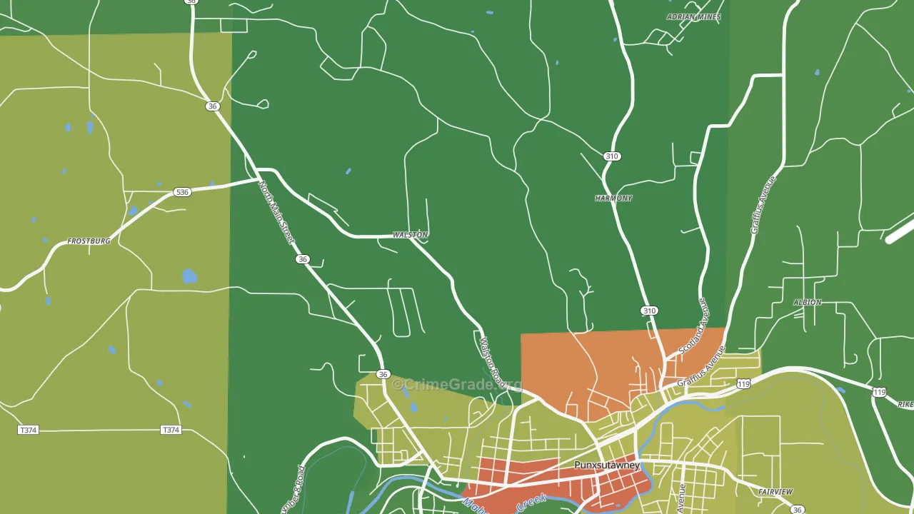 15781, PA Map of Theft Rates