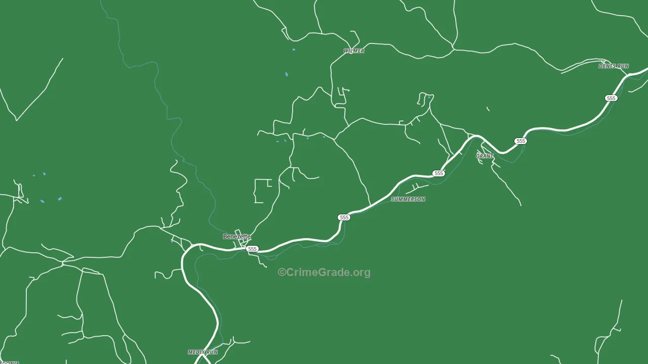 15821, PA Map of Theft Rates