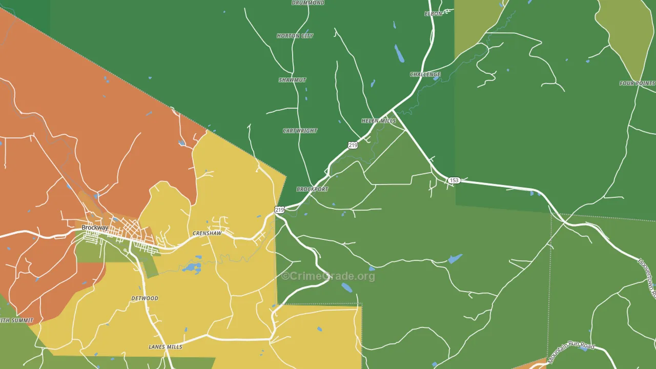 15823, PA Map of Theft Rates