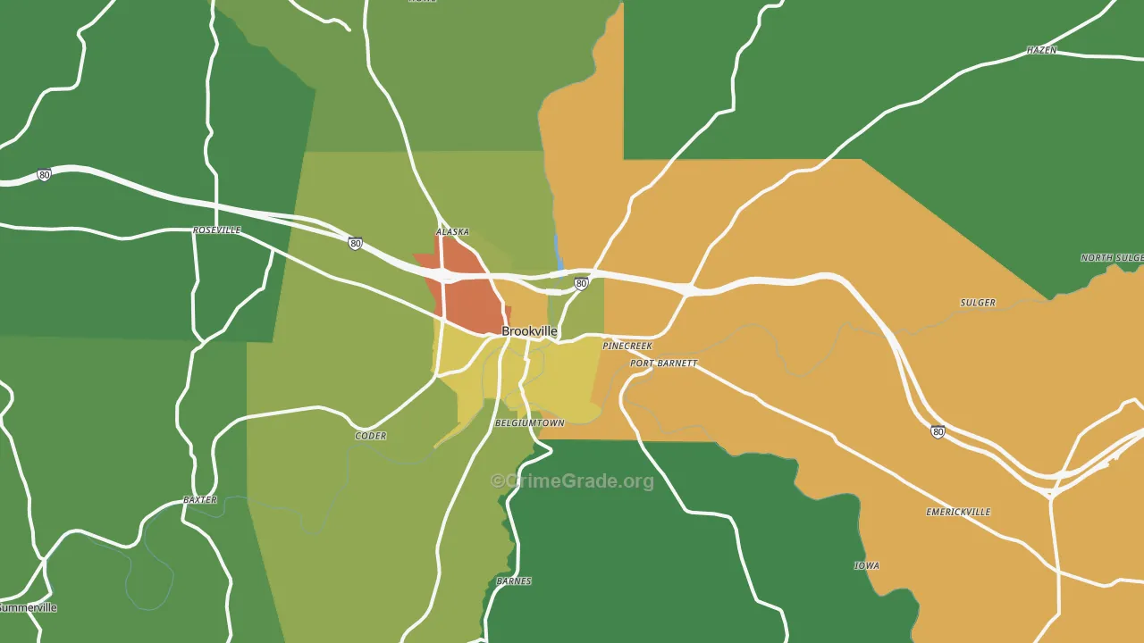 15825, PA Map of Theft Rates