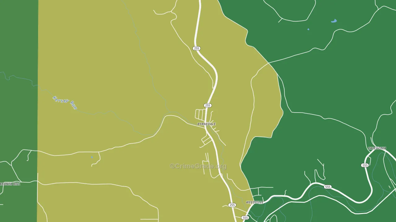 15827, PA Map of Theft Rates