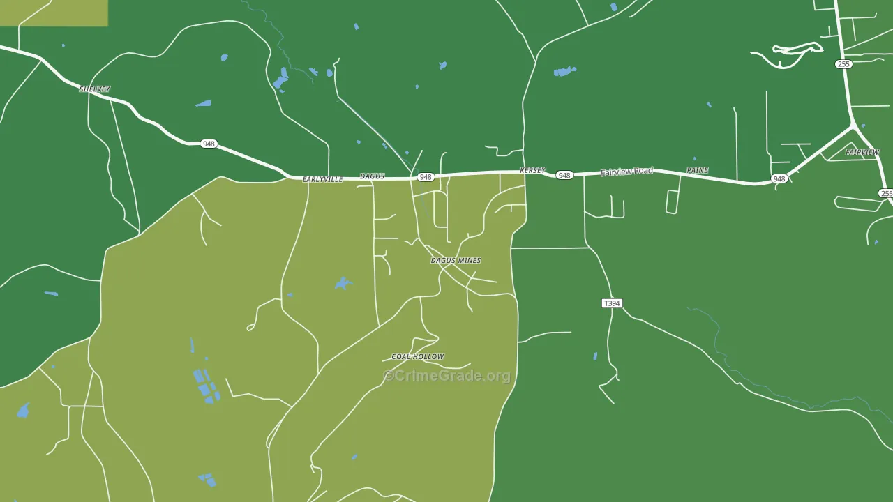 15831, PA Map of Theft Rates