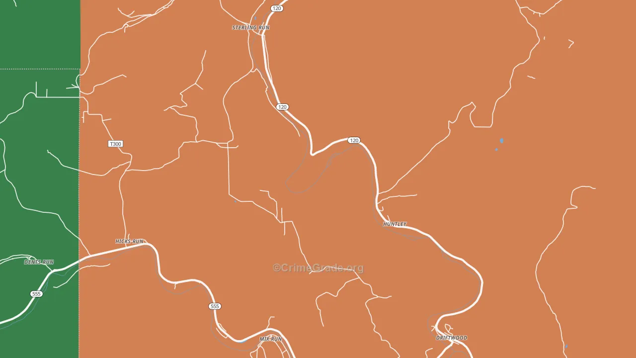 15832, PA Map of Theft Rates